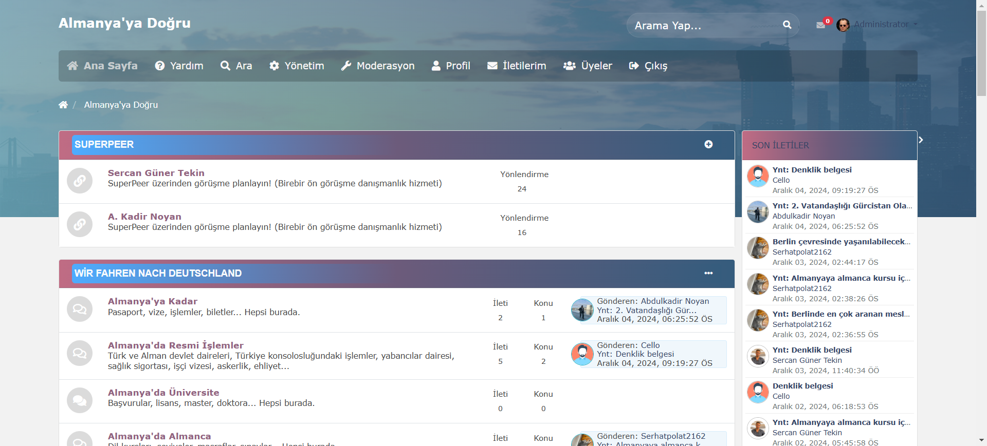Almanya'ya Doğru Forum Sitesi